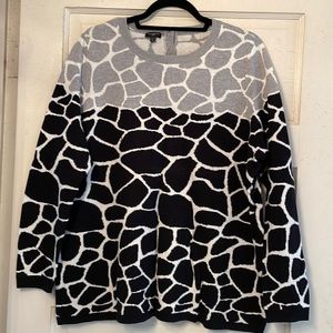 Talbots animal print sweater in a woman’s size 2X